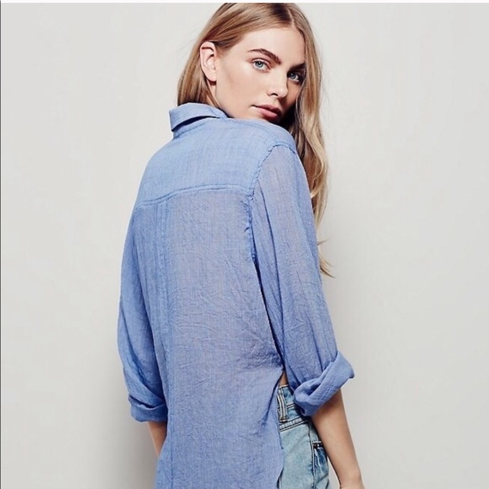 “That’s a wrap” gauze button down shirt